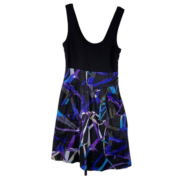 Vintage Y2K, Express, Size 4, Modal, Pima Cotton Twofer Dress, Black & Purple - Picture 1 of 7